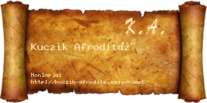 Kuczik Afrodité névjegykártya
